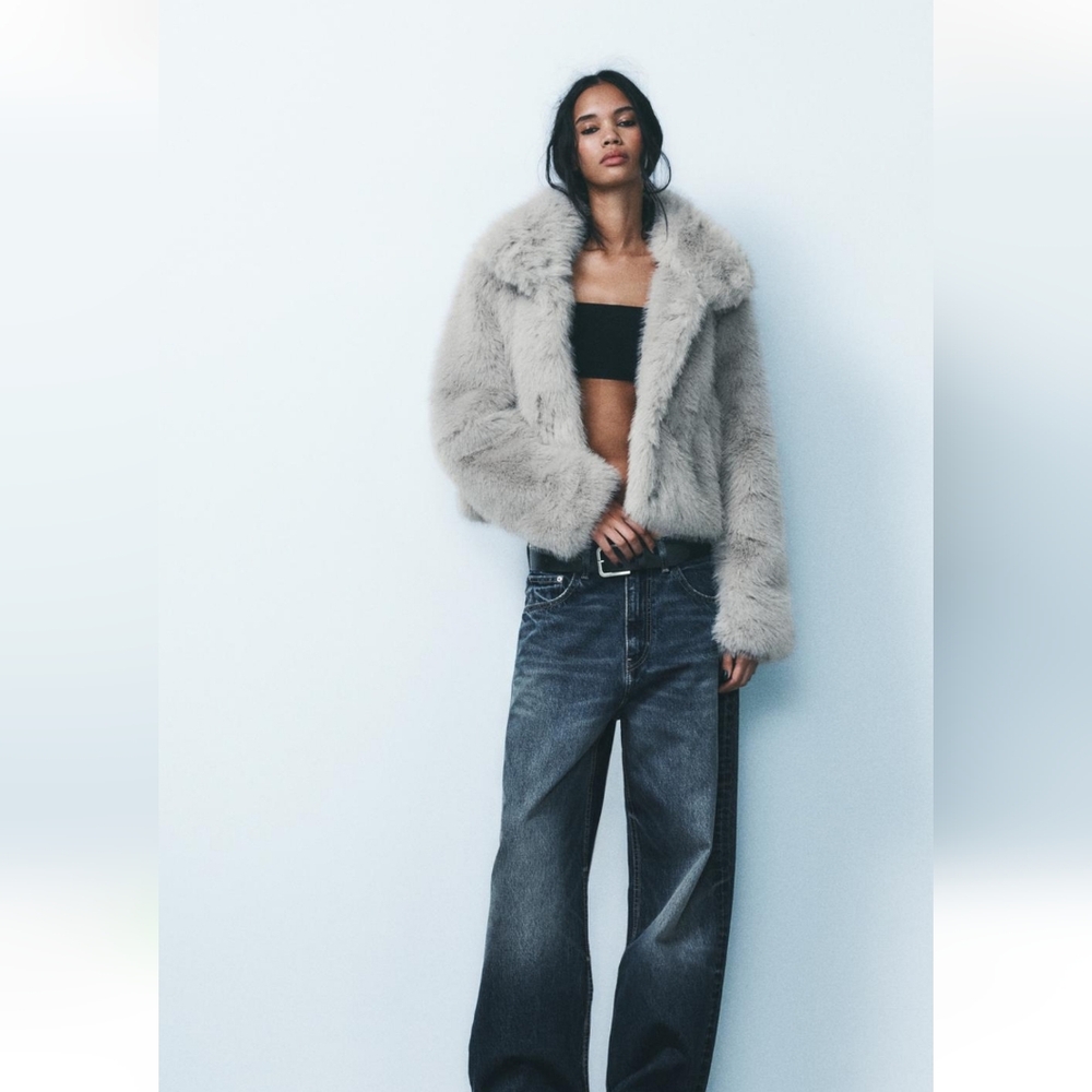 Zara Faux fur coat New without tags.